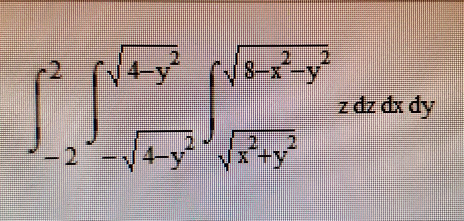 Solved z dz dx dy | Chegg.com