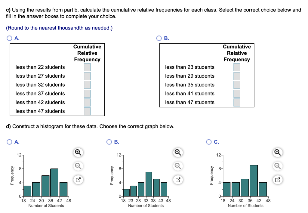 Solved The accompanying table shows the number of students | Chegg.com
