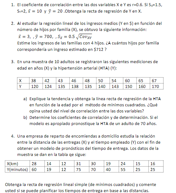 1. El coeficiente de correlación entre las dos variables \( \mathrm{X} \) e \( \mathrm{Y} \) es \( r=0.6 \). Si \( \mathrm{S}