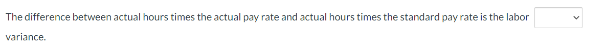 Solved The difference between actual hours times the actual | Chegg.com