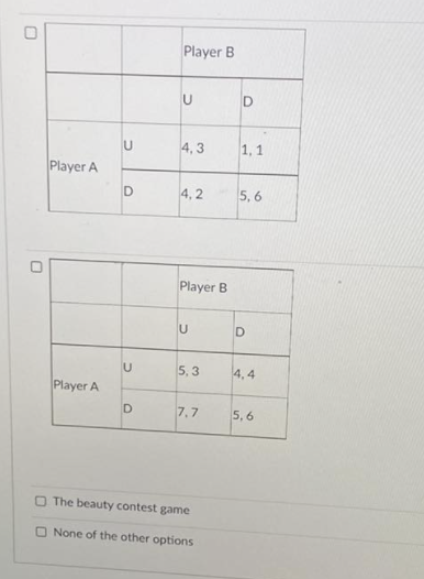 Solved In Which Of The Following Games Can You Use Iterated | Chegg.com