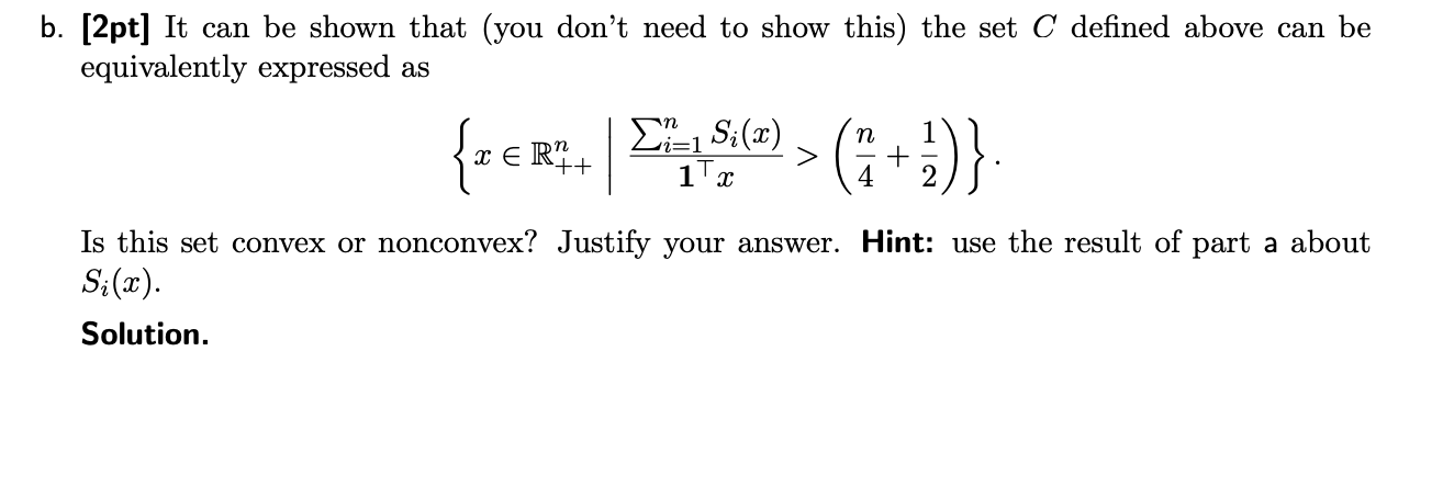 Problem 5 (Convexity and income inequality measures) | Chegg.com