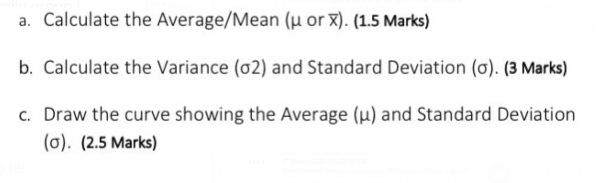 Solved Consider The Following Data Test Data Distribution Of | Chegg.com