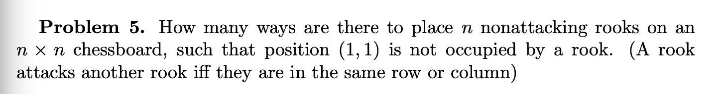 Solved Problem 5. How many ways are there to place n | Chegg.com