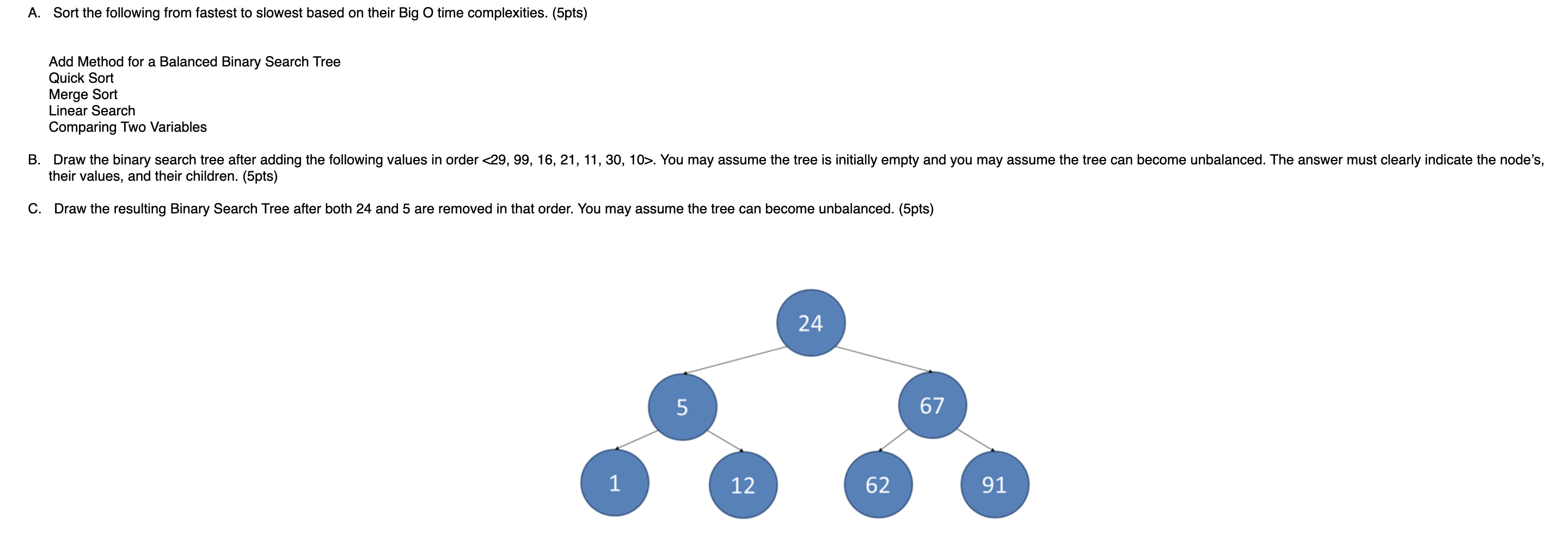 Solved A. Sort the following from fastest to slowest based | Chegg.com