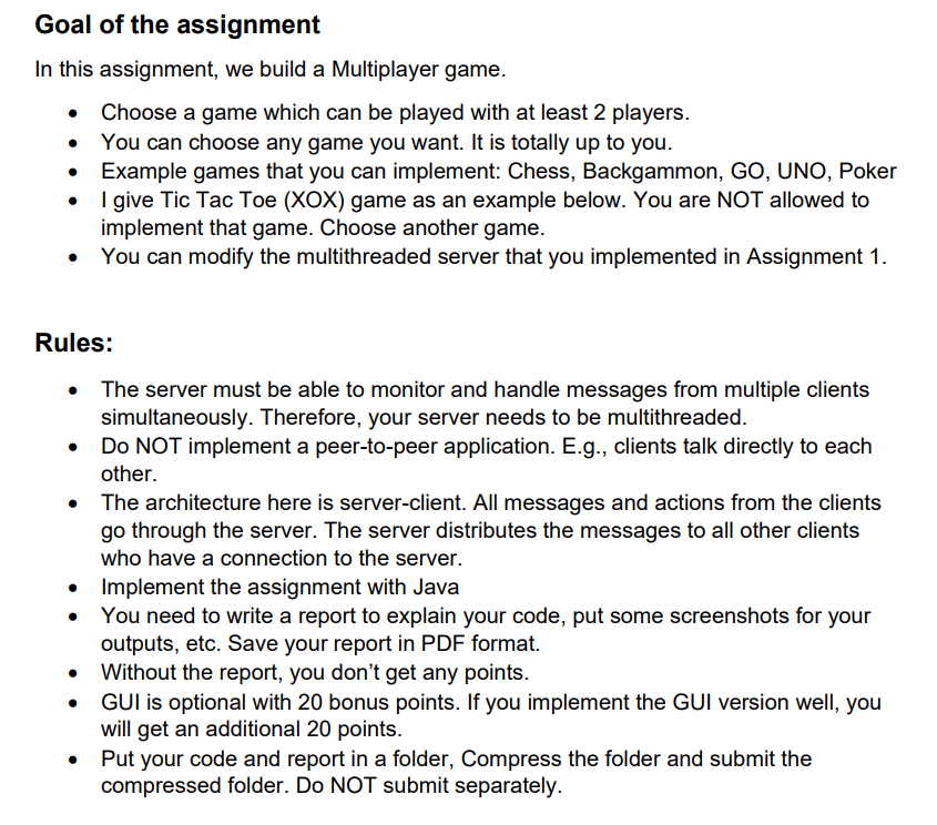 assignment on games