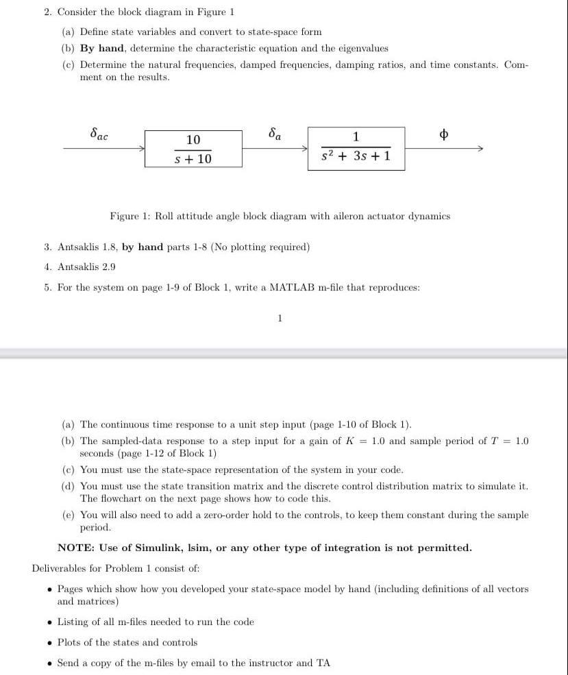 Solved 2. Consider the block diagram in Figure 1 (a) Define | Chegg.com