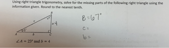 Solved Using Right Triangle Trigonometry, Solve For The 