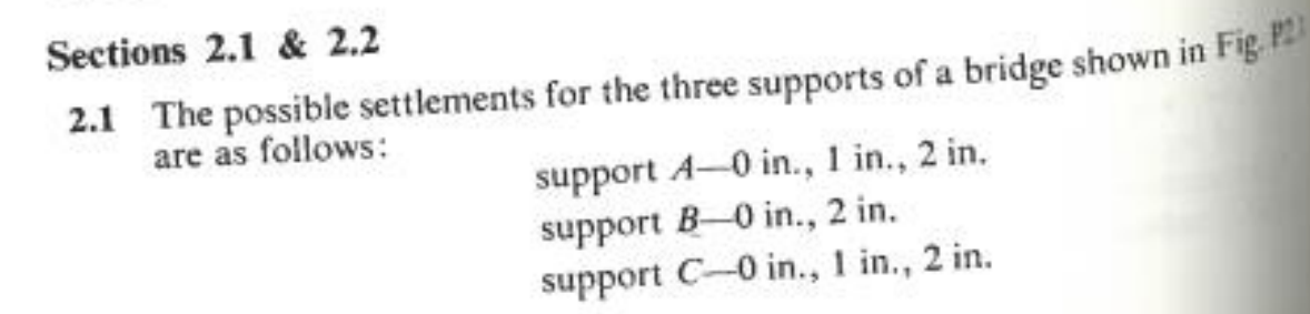 Solved Sections 2.1 & 2.2 2.1 The possible settlements for | Chegg.com