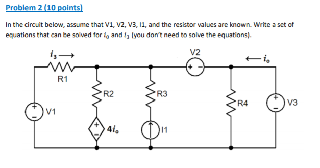 Solved Problem 2 (10 Points) In The Circuit Below, Assume | Chegg.com