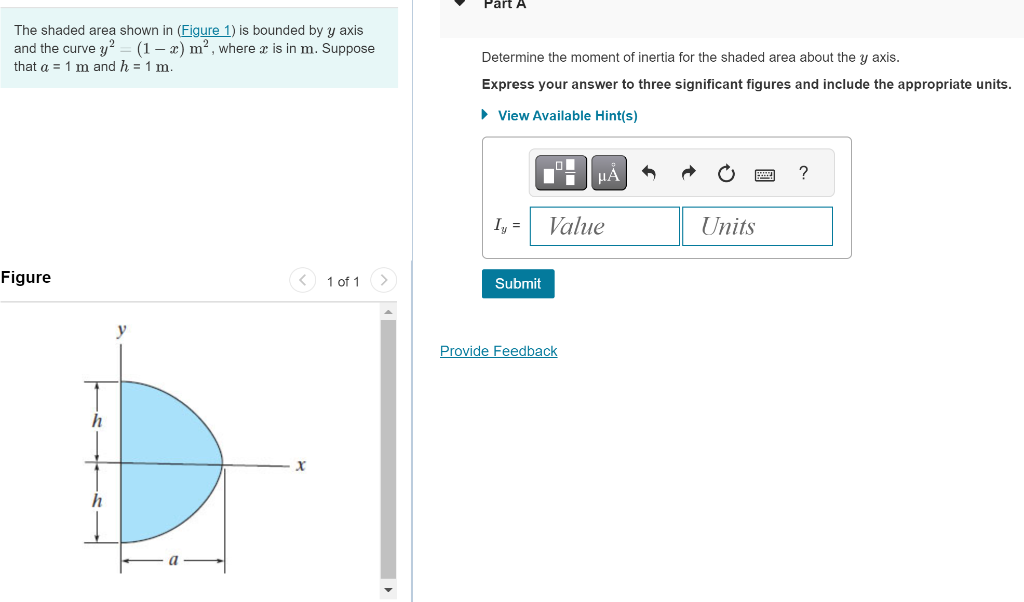 Solved The shaded area shown in is bounded by y axis and the | Chegg.com