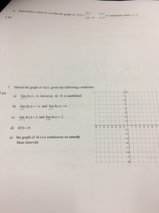 Solved 6. Determine a value of a so that the graph of x-4 is | Chegg.com