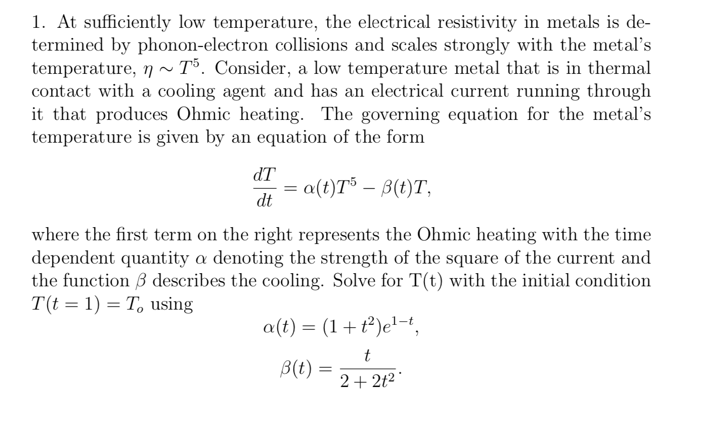 Solved 1. At sufficiently low temperature, the electrical | Chegg.com