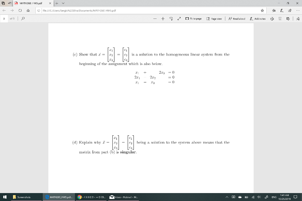 MATH260 Hw5.pd X X | Chegg.com