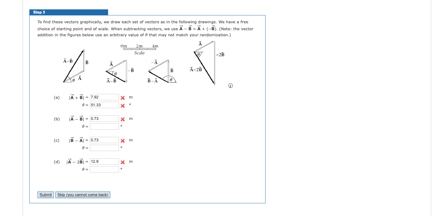 Solved The displacement vectors A and B shown in the figure | Chegg.com