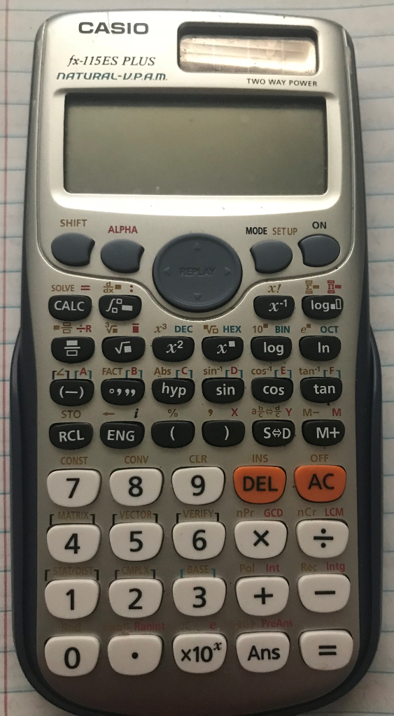 Exp in casio discount calculator