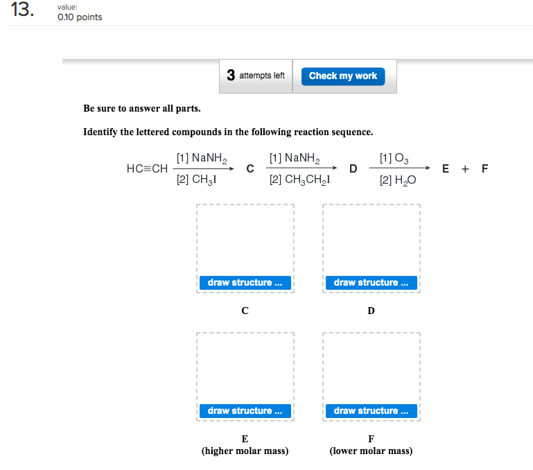 Solved 13. value: 0.10 points 3 attempts left Check my work | Chegg.com