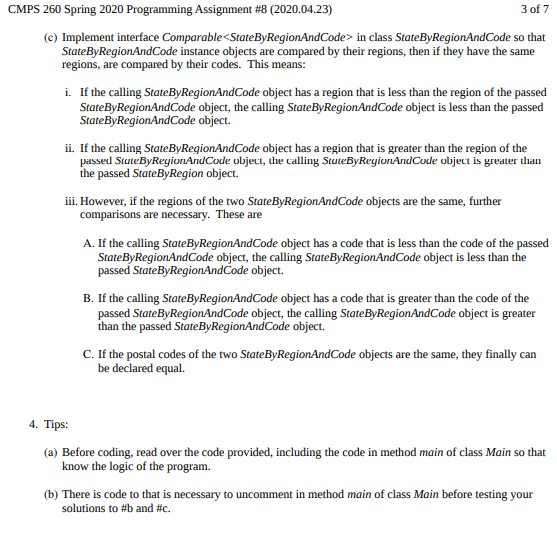 CMPS 260 Spring 2020 Programming Assignment #8 | Chegg.com