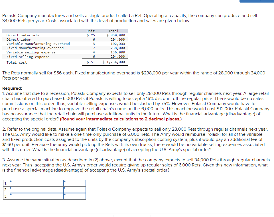 solved-polaski-company-manufactures-and-sells-a-single-chegg