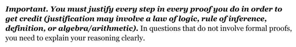 Solved Important. You must justify every step in every proof | Chegg.com