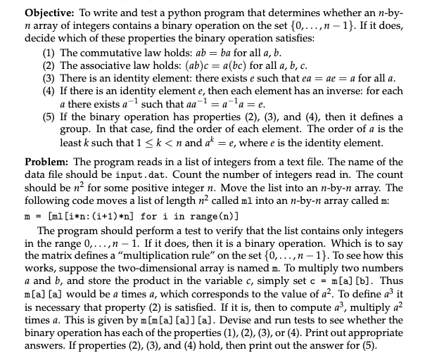 Objective: To write and test a python program that | Chegg.com