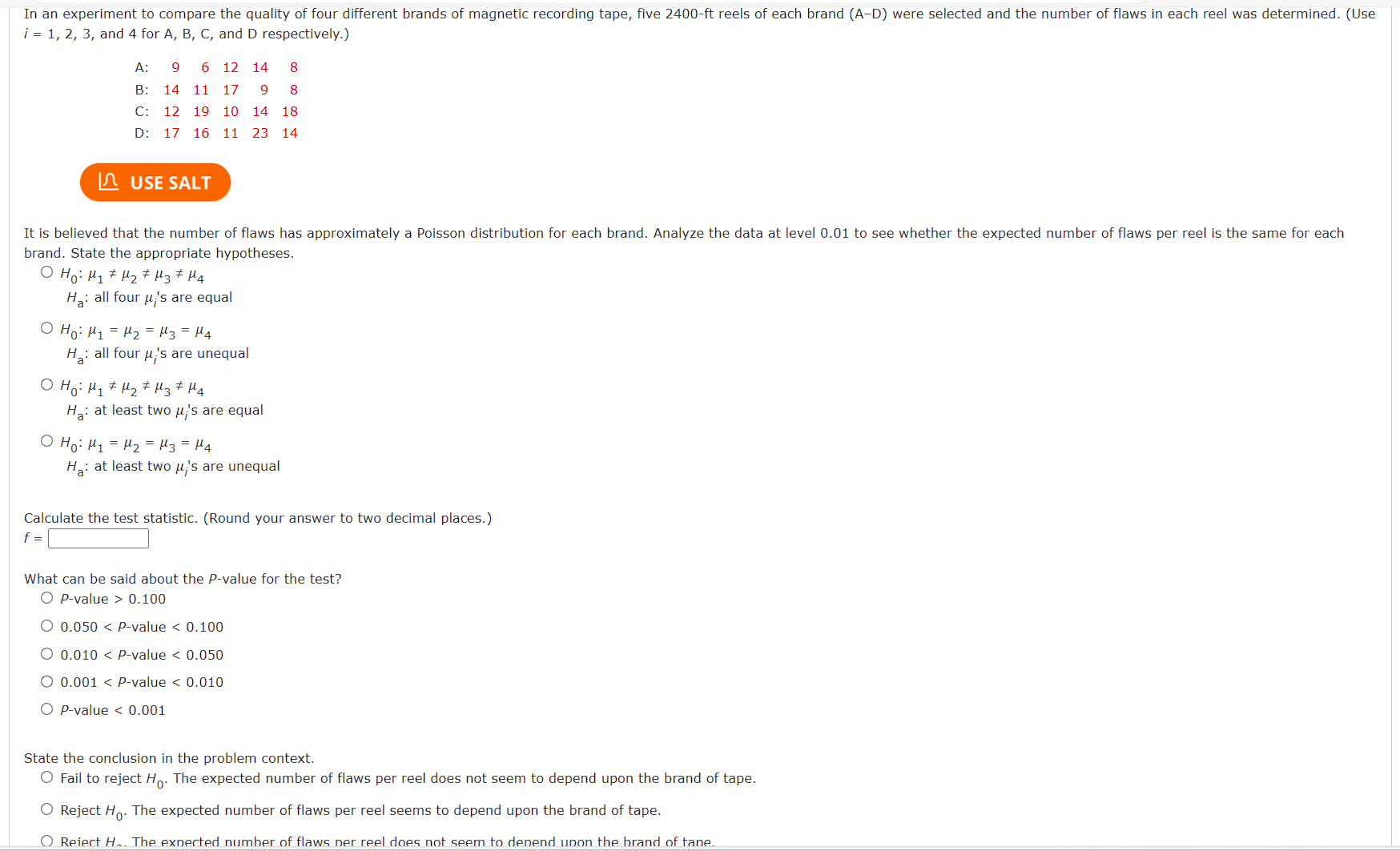 Solved I=1,2,3, And 4 For A,B,C, And D Respectively.) A: | Chegg.com