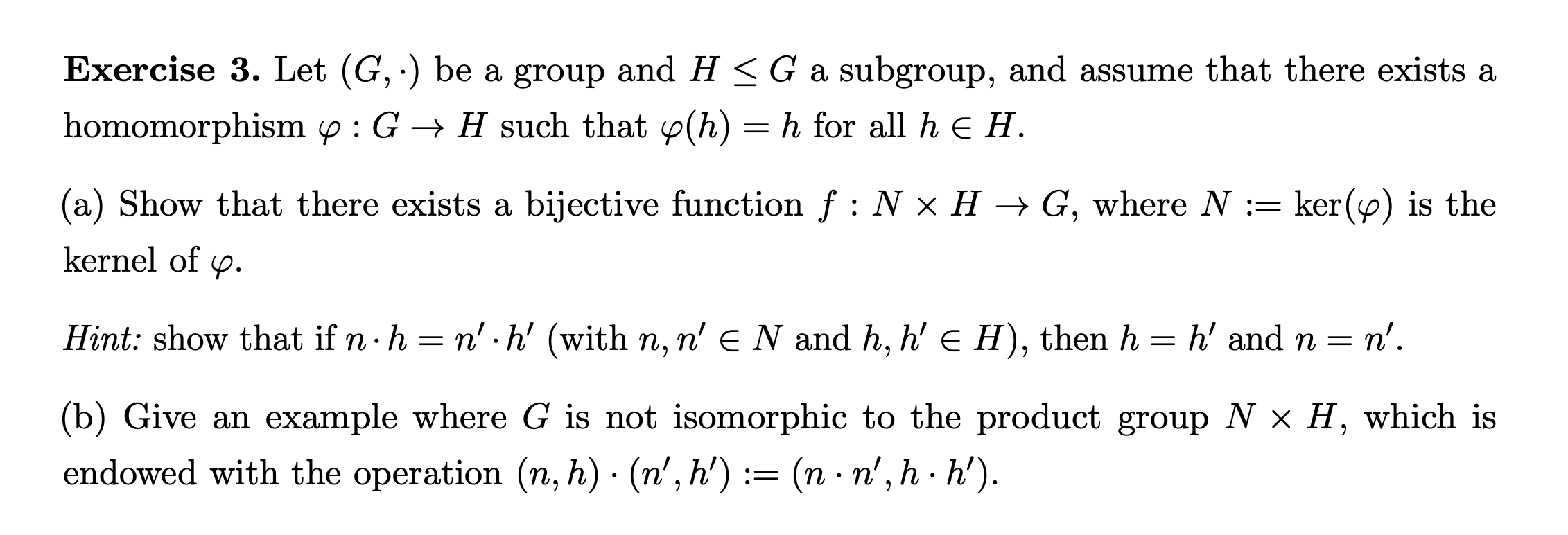 Solved Let (G, ·) Be A Group And H ≤ G A Subgroup, And | Chegg.com