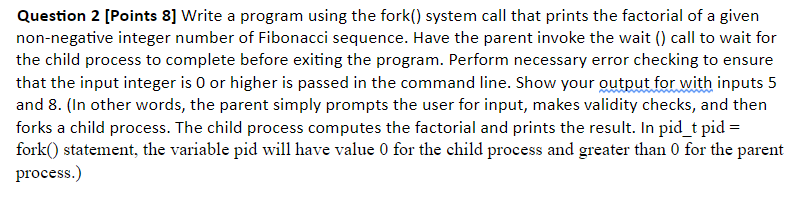 Solved Question 2 [Points 8] Write a program using the | Chegg.com