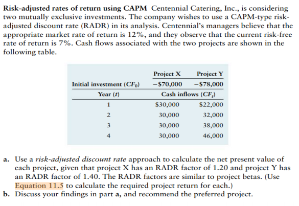what is risk adjusted rate of return