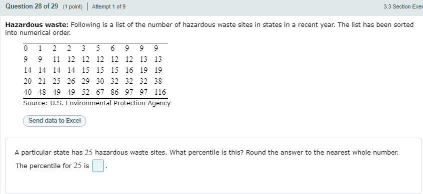 Solved Question 28 of 29 (1 point) | Attempt 1 of 9 3.3 | Chegg.com