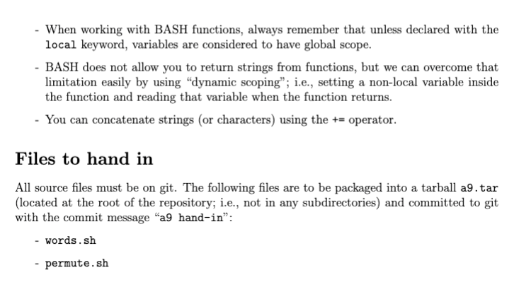 Solved Question 1 [50 Points] Write A BASH Script Words.sh | Chegg.com