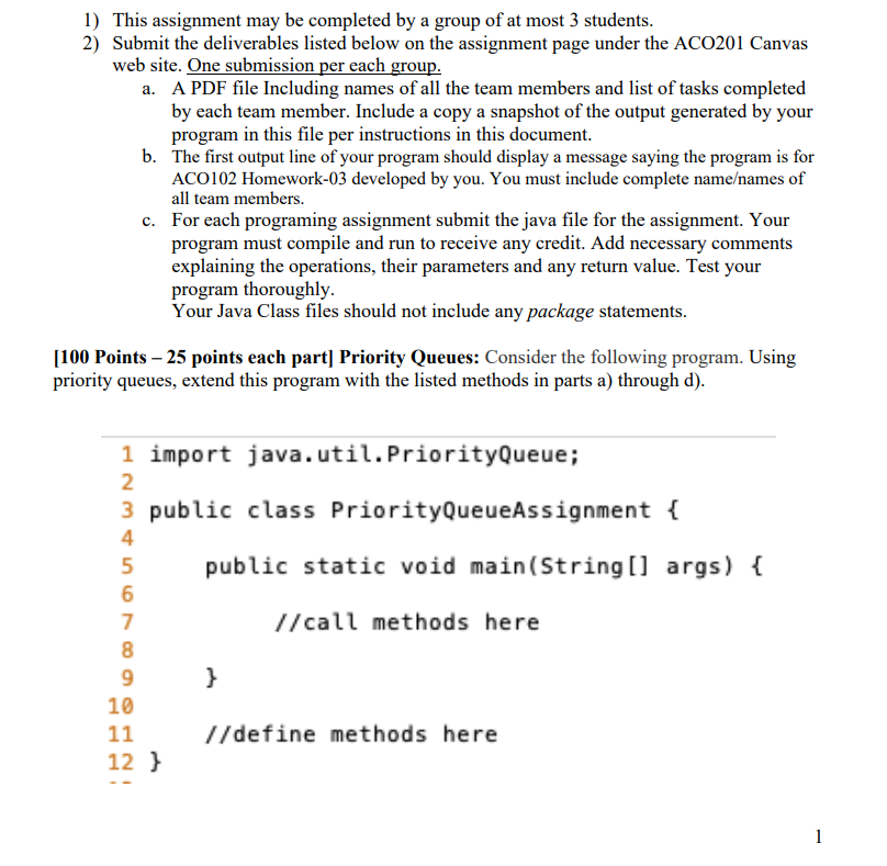 1) This assignment may be completed by a group of at | Chegg.com