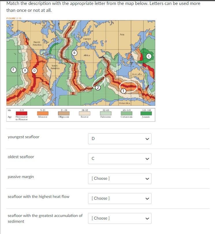 Solved Match the description with the appropriate letter | Chegg.com