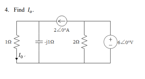 Solved Calculate equivalent impedance.Find Io. | Chegg.com