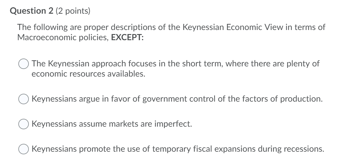 Solved Question 2 (2 points) The following are proper | Chegg.com