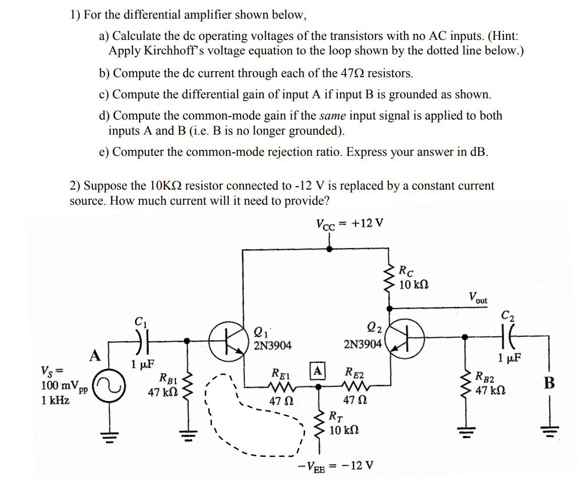 investing amplifier unity gain differential amplifier