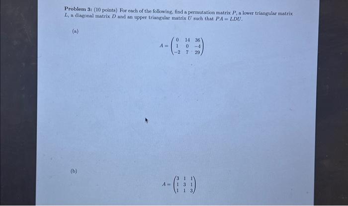 Solved Problem 3: (10 Points) For Each Of The Following, | Chegg.com