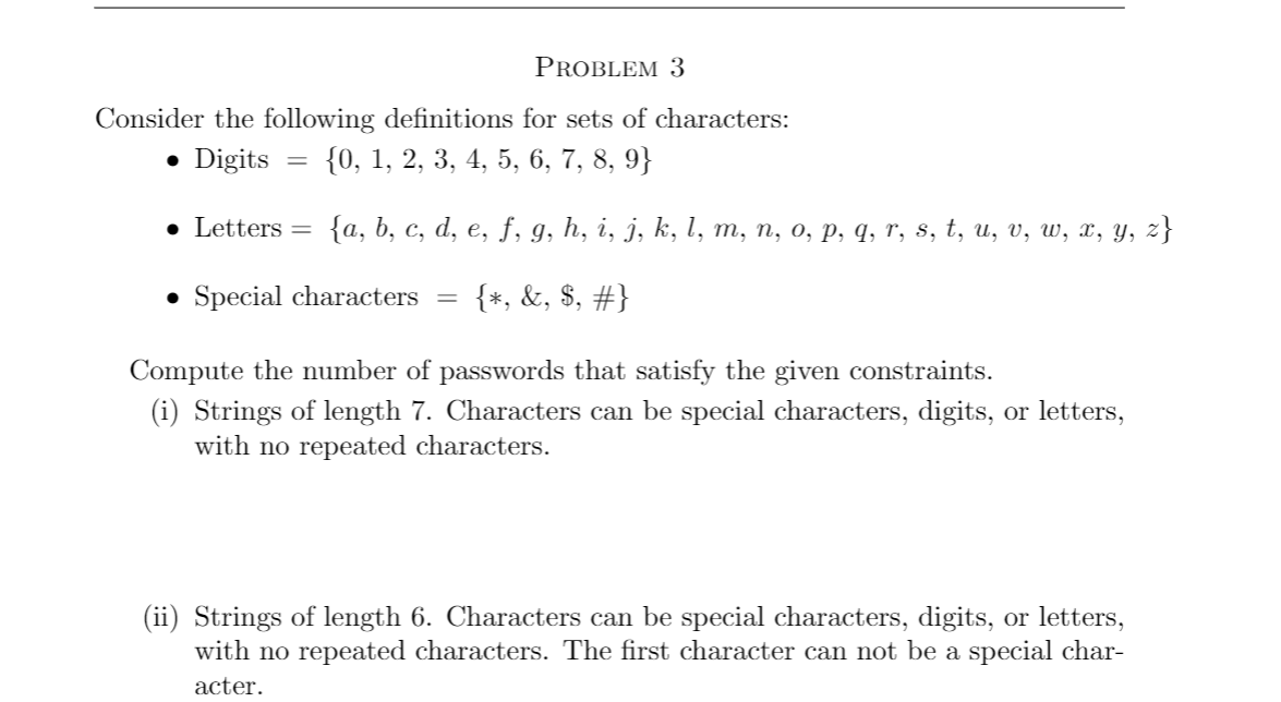 Solved Problem 3 Consider The Following Definitions For S Chegg Com