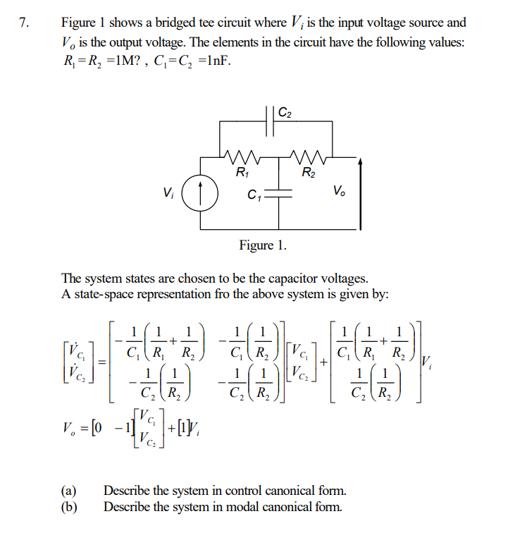 Solved B) Describe System In Modal Canonical Form (don't Use | Chegg.com