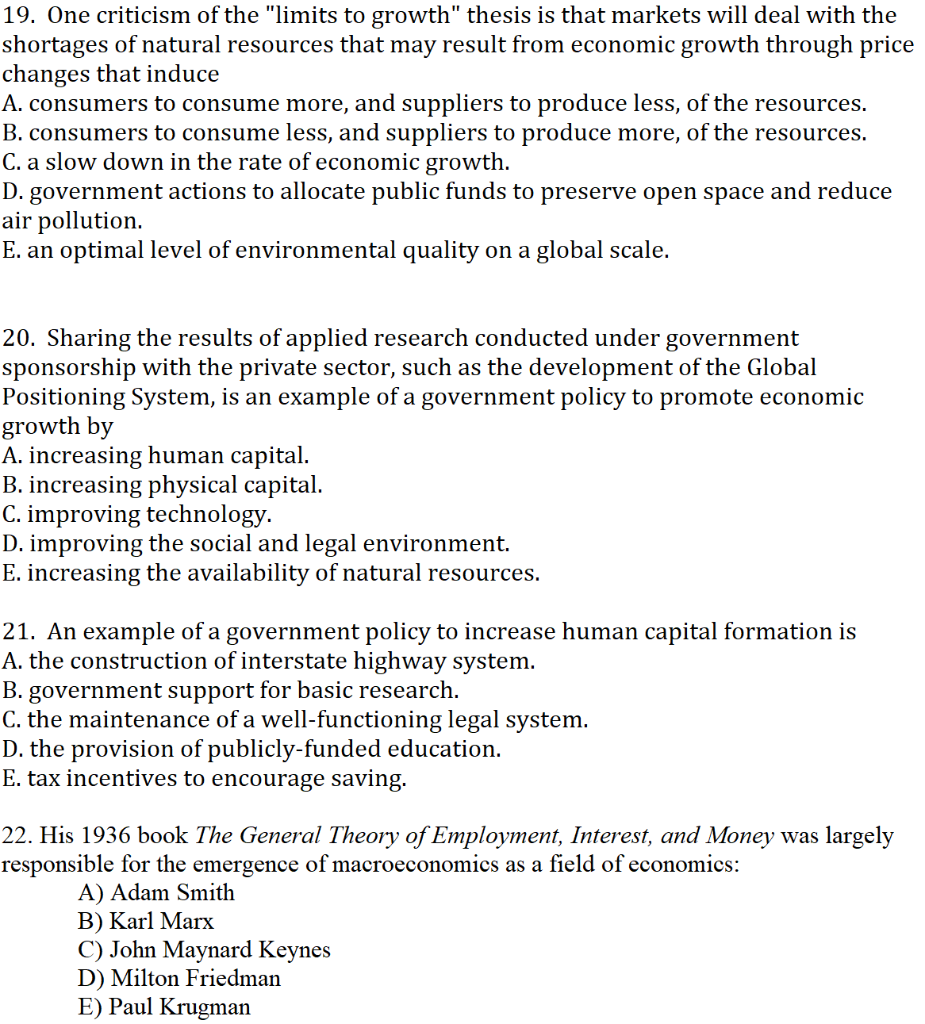 limits growth thesis