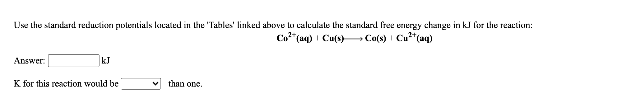 Solved Use the standard reduction potentials located in the | Chegg.com