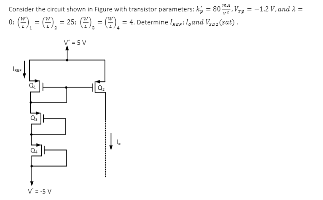 Solved Consider the circuit shown in Figure with transistor | Chegg.com