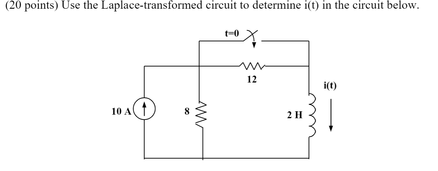 Solved (20 points) Use the Laplace-transformed circuit to | Chegg.com