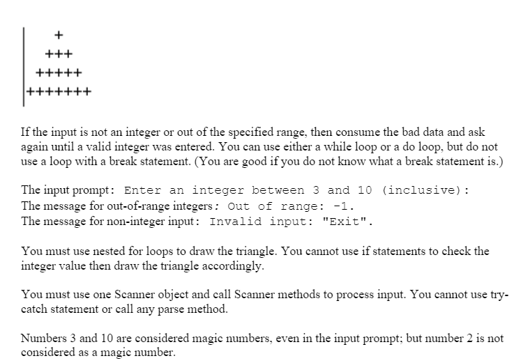 Solved Write an application called Triangle to draw a filled | Chegg.com