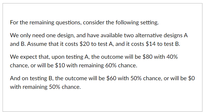 Solved For The Remaining Questions, Consider The Following | Chegg.com