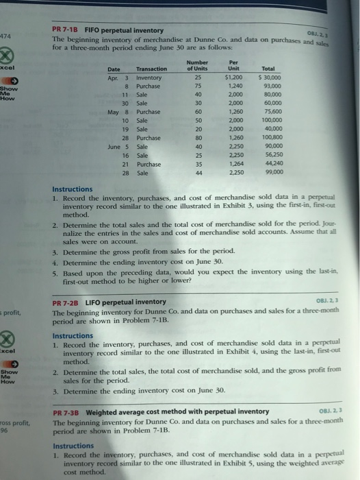 Solved PR 7-1B FIFO perpetual inventory The beginning | Chegg.com