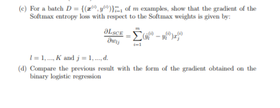 Solved Consider The Softmax Regression Model (Multi-class | Chegg.com