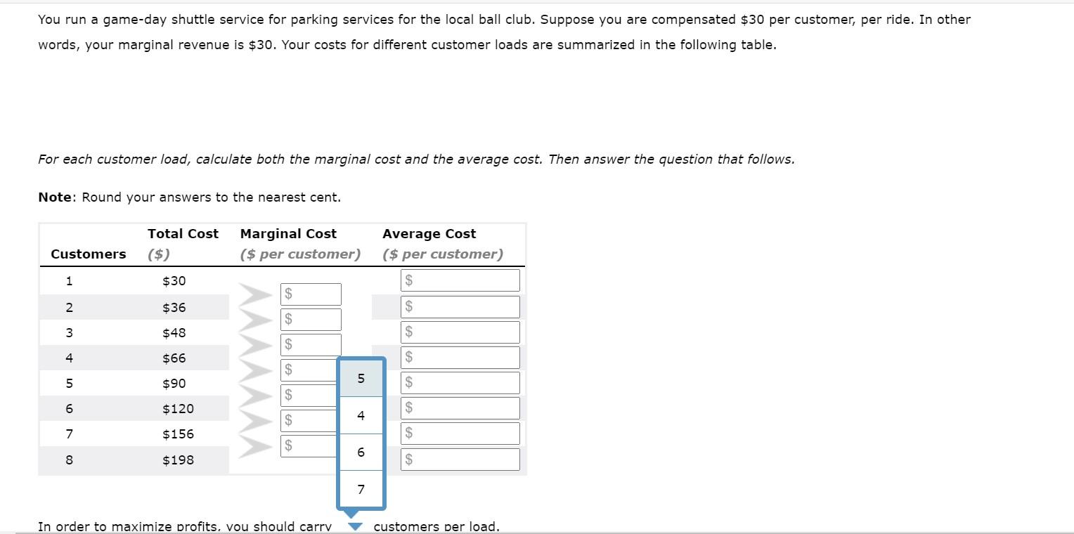 Solved You run a game-day shuttle service for parking | Chegg.com