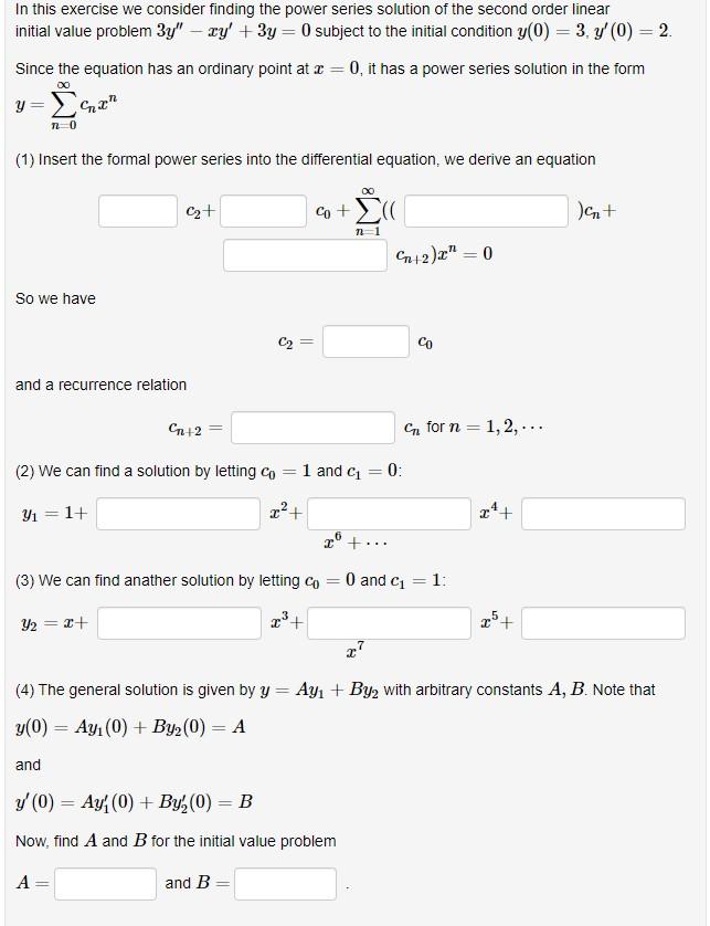 Solved In this exercise we consider finding the power series | Chegg.com
