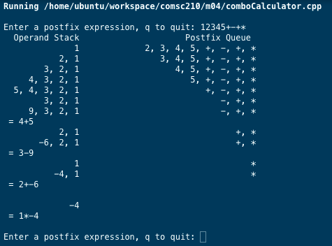 Assignment 8 Postfix Calculator Built from STL | Chegg.com